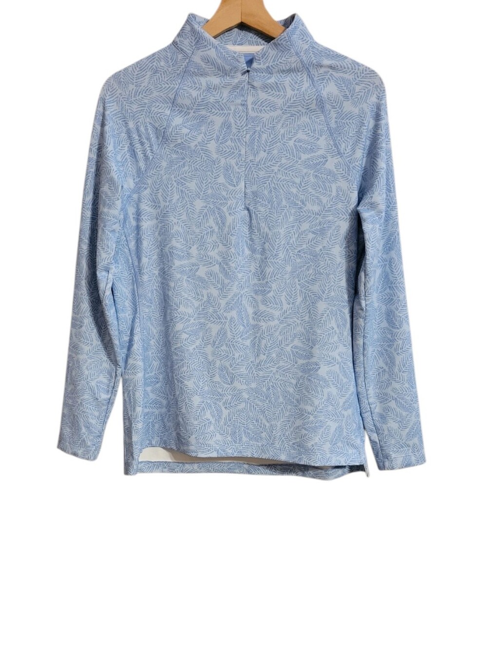 Peter Millar Blue Tropical Long Sleeve Quarter Zip